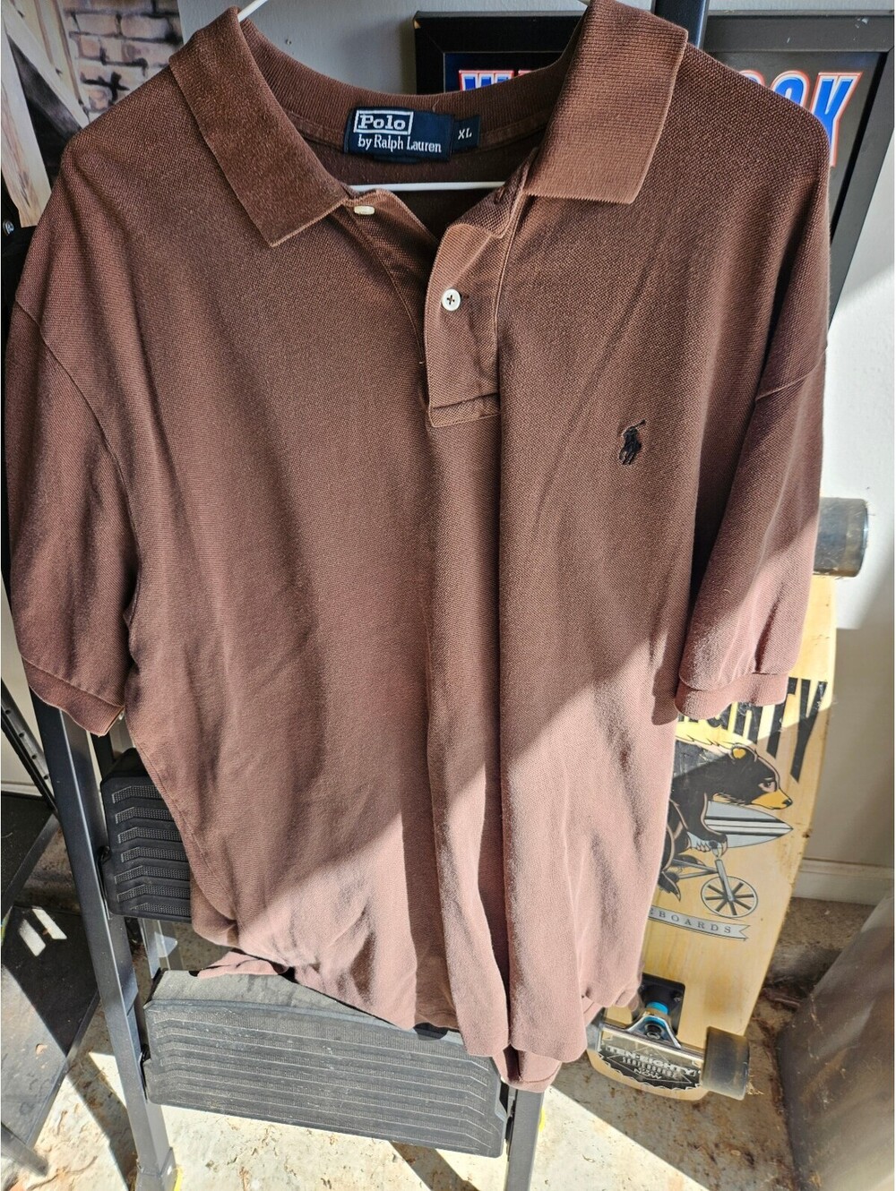 POLO by Ralph Lauren Brown Polo Shirt Black Pony Size XL
